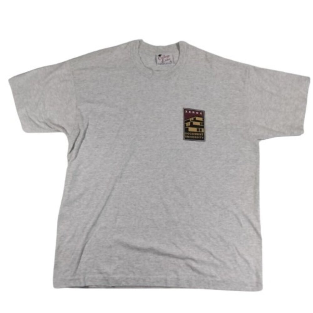 Vtg Xerox The Document Company University Promo Single Stitch Shirt Sz XL Tech